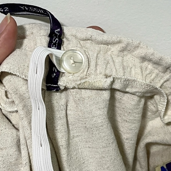 Yessica Women’s Beige Cotton-Linen Blend Relaxed Trousers - Size 42 - Picture 5 of 15